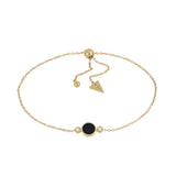 Bracciale Cerchio Onice E Diamanti Oro 18Kt