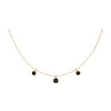 Collana Cerchi Onice E Diamanti Oro 18Kt