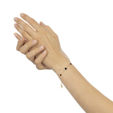 Indossato Bracciale Cerchi Onice E Diamanti Oro 18Kt