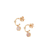 Orecchini Charm Cerchio Madreperla E Diamanti Oro 18Kt