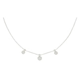 Collana Cerchi Oro Bianco E Pave Di Diamanti Oro 18Kt