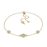 Bracciale Cerchi Oro Giallo E Pave Di Diamanti 18Kt
