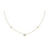 Collana Cuore Oro Giallo E Pave Di Diamanti Oro 18Kt