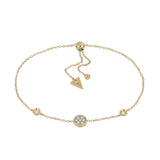 Bracciale Cerchio Oro Giallo E Pavè Di Diamanti Oro 18Kt