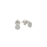 Brio Circle Earrings White Gold and Diamond Pavè