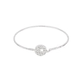 Bracciale Rigido Giove Diamantata Oro Bianco
