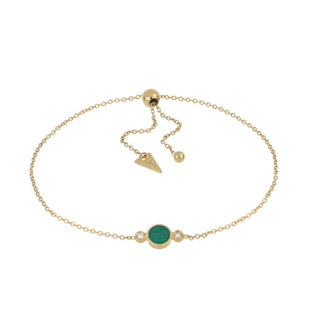 Video Bracciale Brio Cerchio Malachite E Diamanti