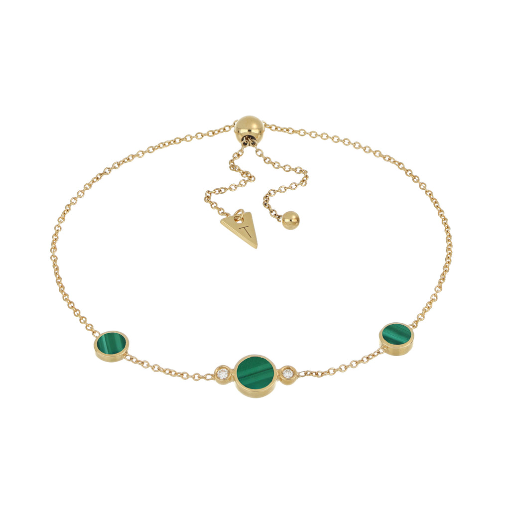 Video Bracciale Brio Cerchi Malachite E Diamanti