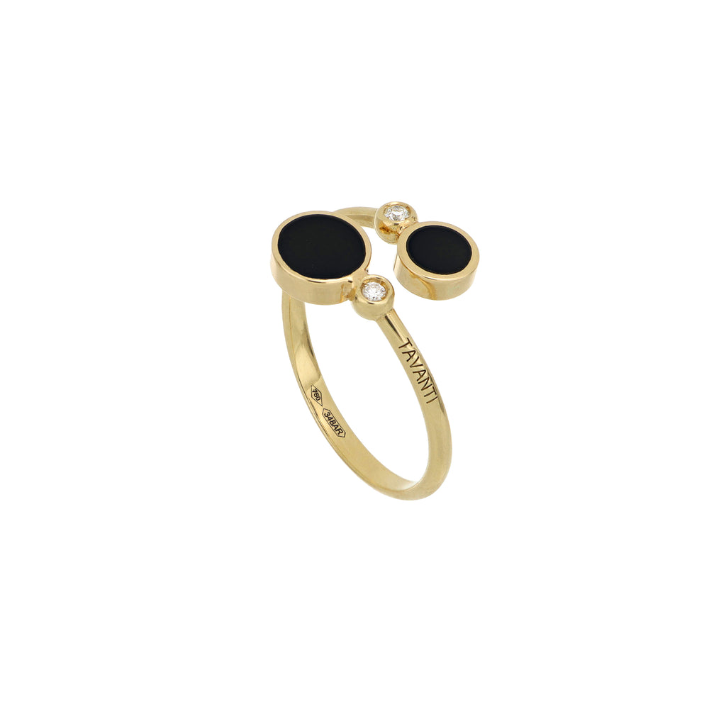 Video Anello Brio Cerchi Onice E Diamanti