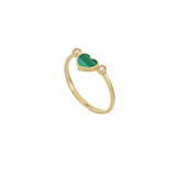 Video Anello Brio Cuore Malachite E Diamanti