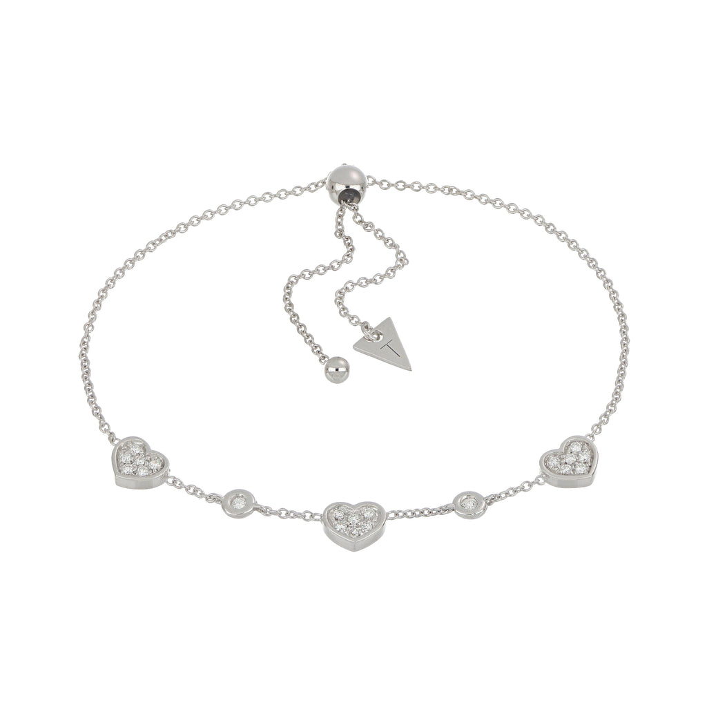 Video Bracciale Brio Cuori Oro Bianco E Pavè di Diamanti