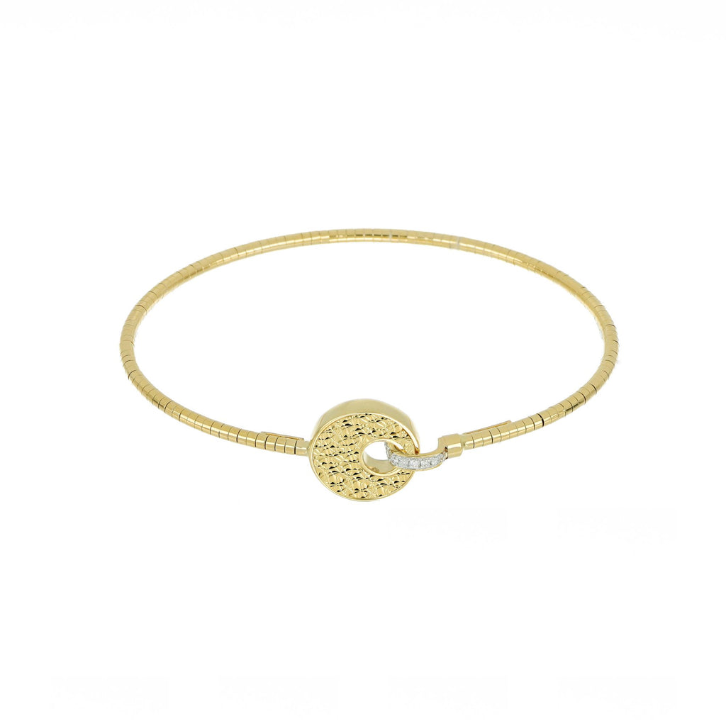Video Bracciale Rigido Giove Diamantata Oro Giallo