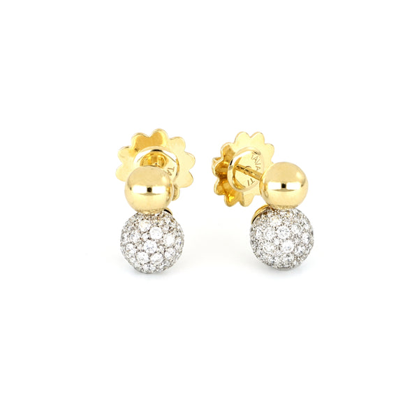 Universo Earrings Alternated Spheres Polished Gold and Diamonds – Tavanti  Jewels