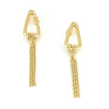 Venere Big Dots and Dashes Chain Drop Earrings