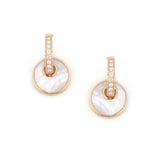 Giove  Earrings Mother of Pearl And Diamonds